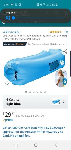 legit camping inflatable lounger
